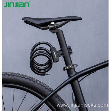 High security cylingder spiral cable lock bike